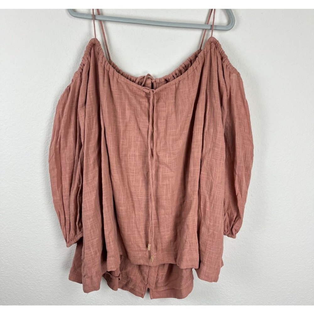 NEW Free People Textured Peasant Top Size Large